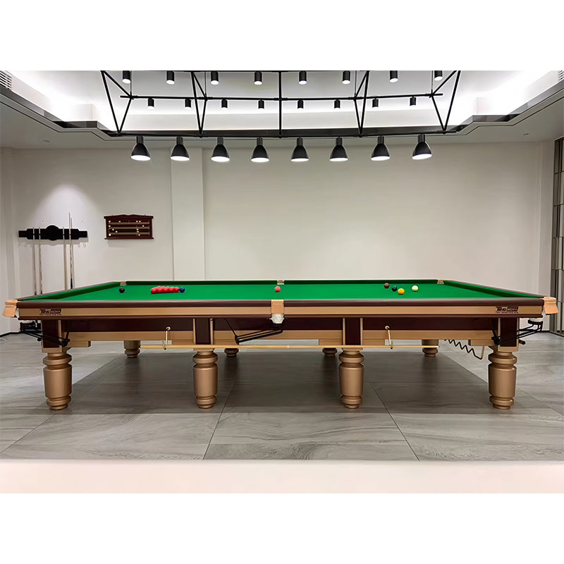 12ft Snooker Golden Leg Billiards Table